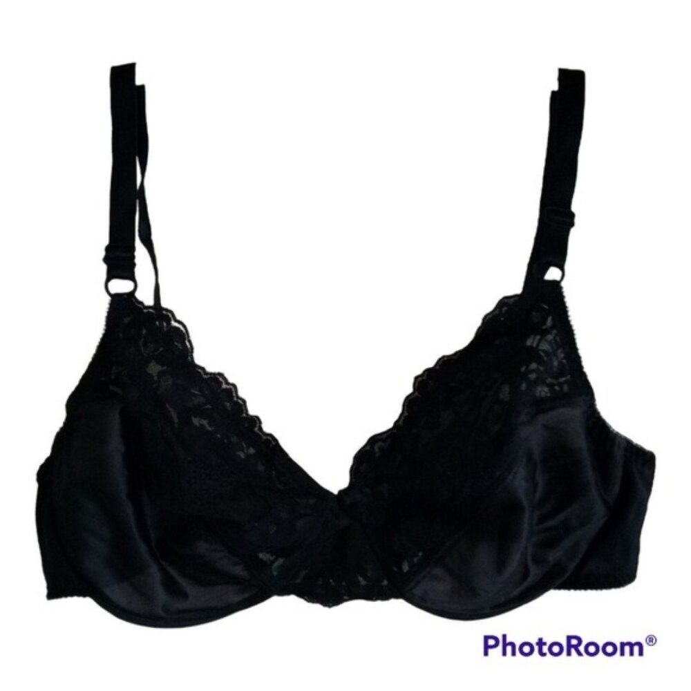 Lilyette Black with Lace Size 36 C with Underwire